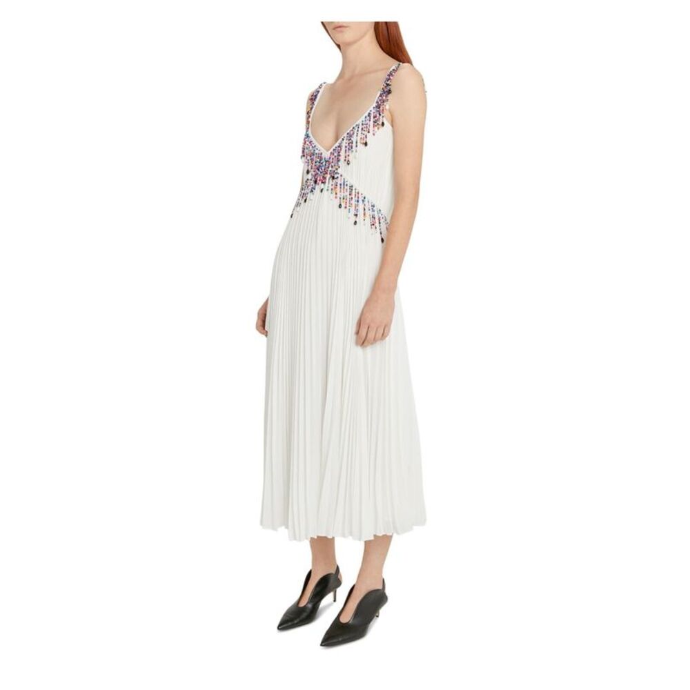 CHRISTOPHER KANE Womens White Lined Adjustable Spaghetti Strap Midi Dress 8 - Picture 3 of 3